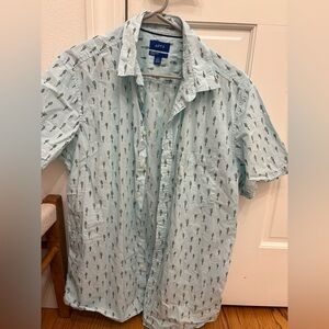 Apt. 9 Men's Light Blue Patterned Shirt